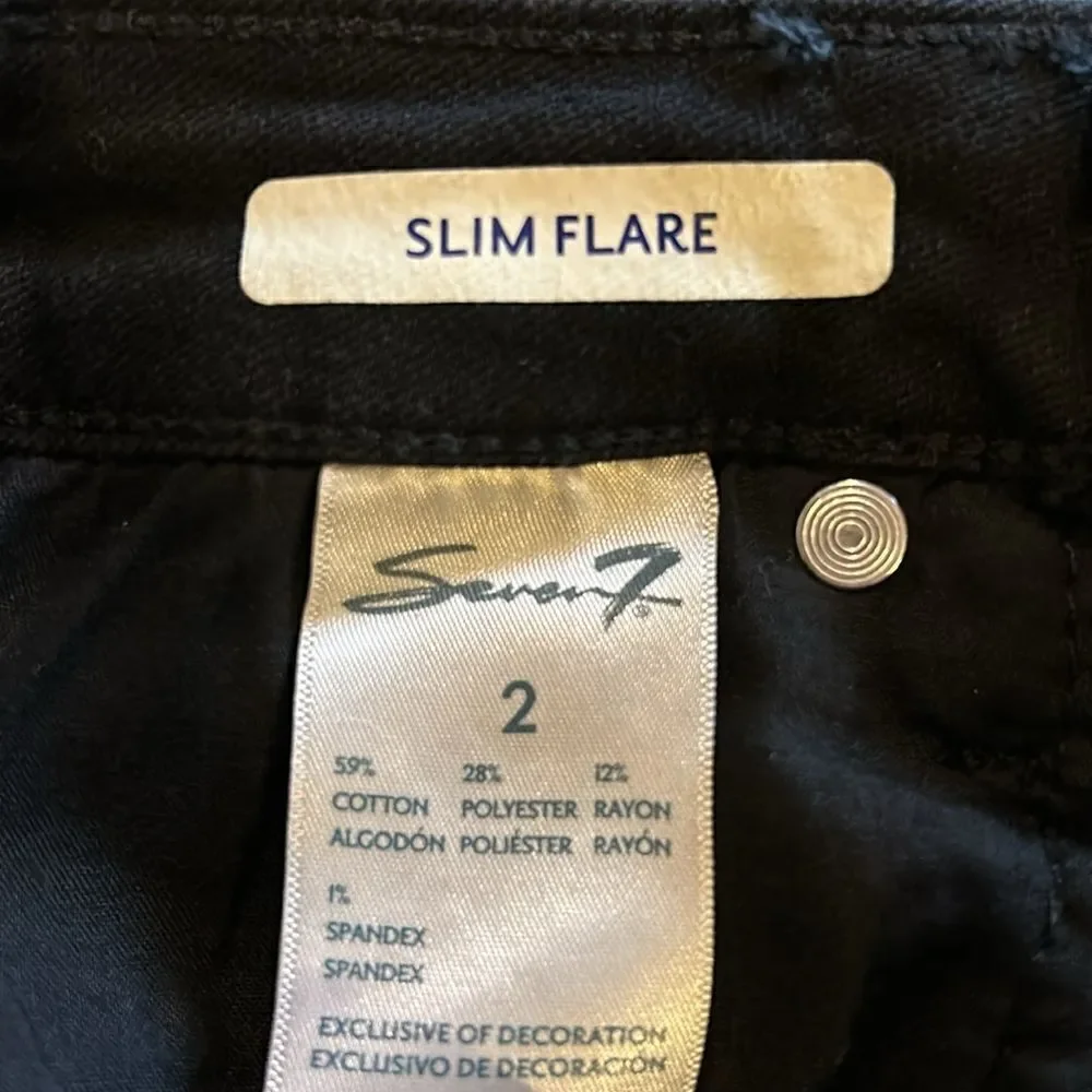 NEW Seven7 Felicity Black High Rise Slim Flare Jeans
